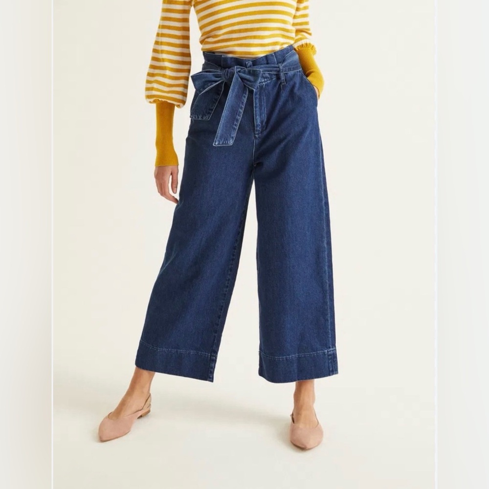 Boden Paperbag Wide-leg jeans